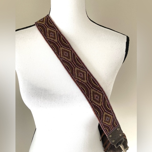 Sundance Brown Leather Saddle Bag Handbag - Picture 3 of 15